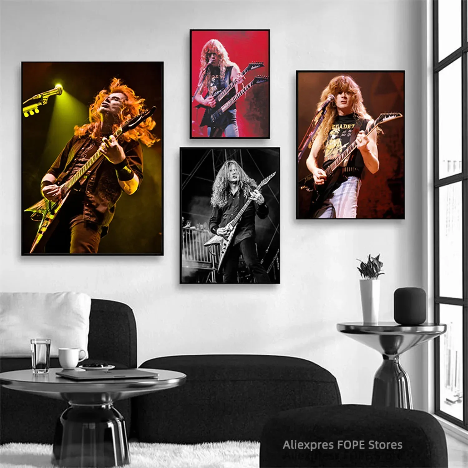 dave mustaine Singer Band Cover Album Music Star Celebrity Wall art Canvas Posters and Prints Canvases Painting Home Decoration