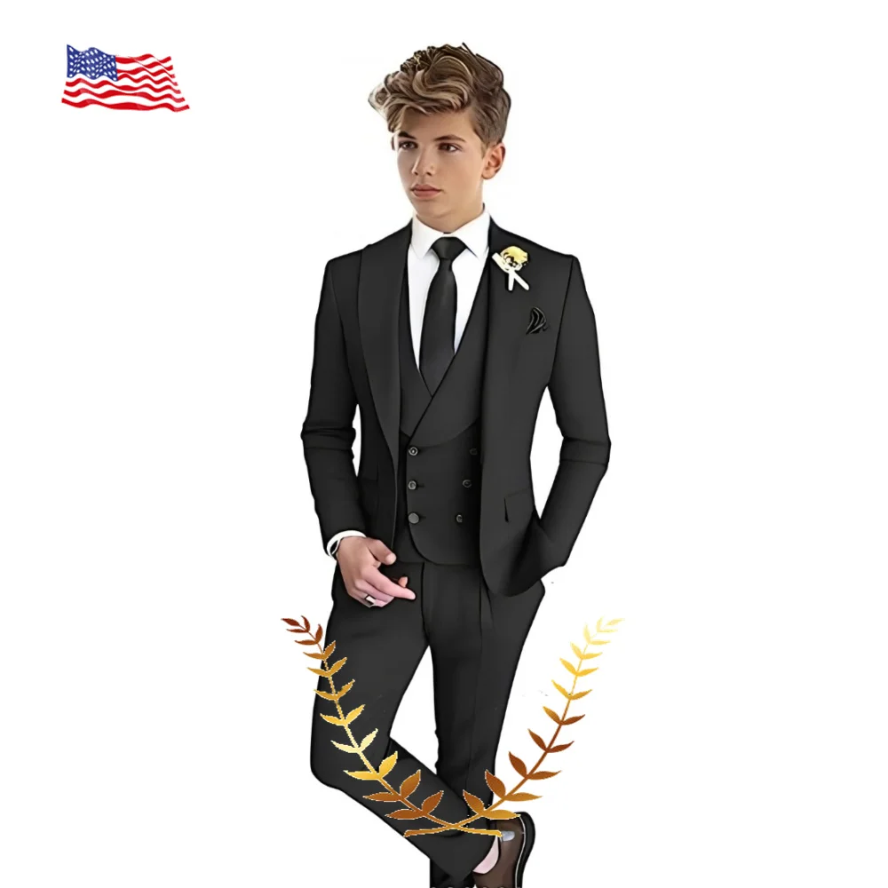 

Formal Kids Suit Jacket Pants 2 Piece Set Wedding Tuxedo 2-16 Years Old Boys Clothes Slim Fit Blazer