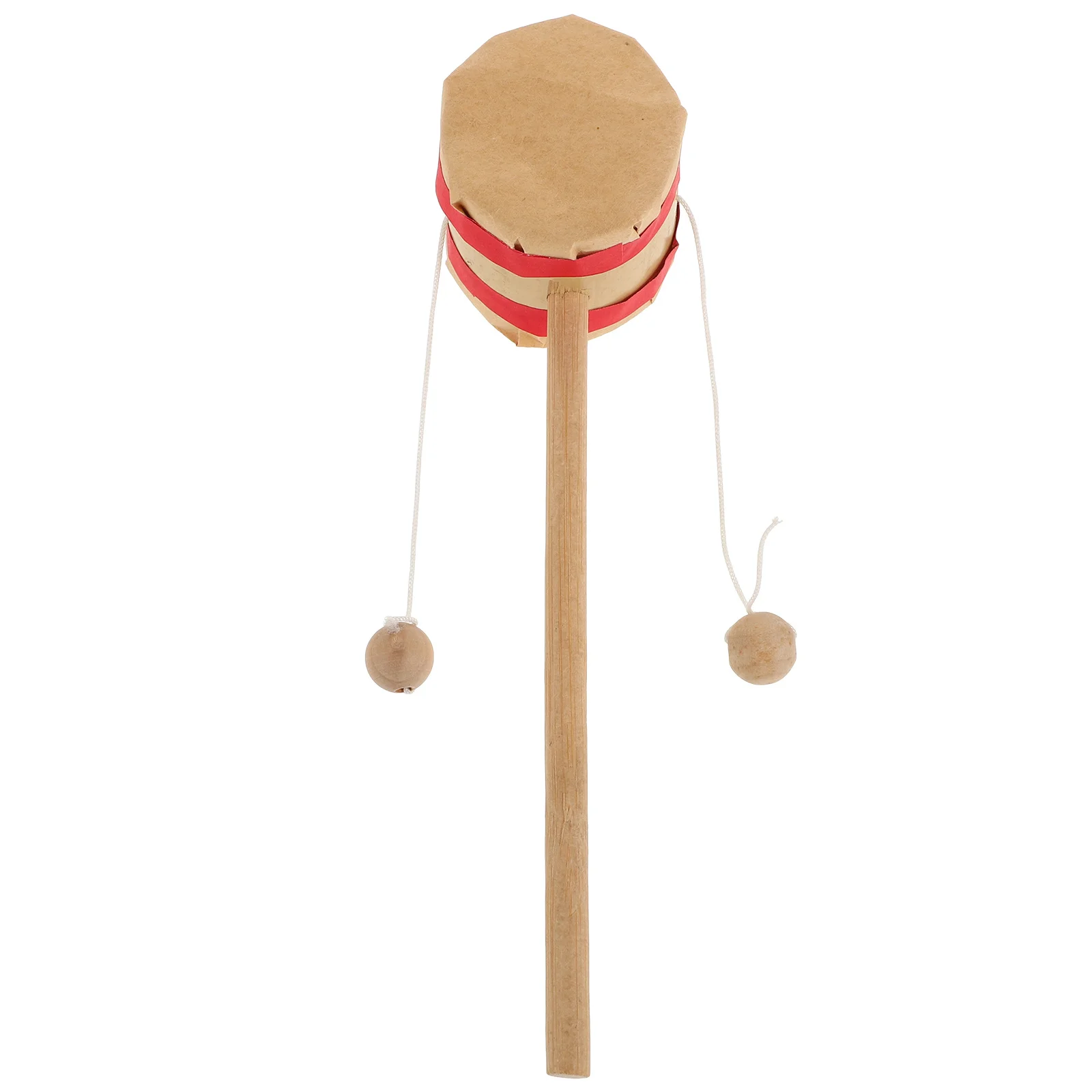 Bamboo Rattle Drum for Kids Handmade Wooden Musical Instrument Sensory Development Montessori Baby Hand Bell Early