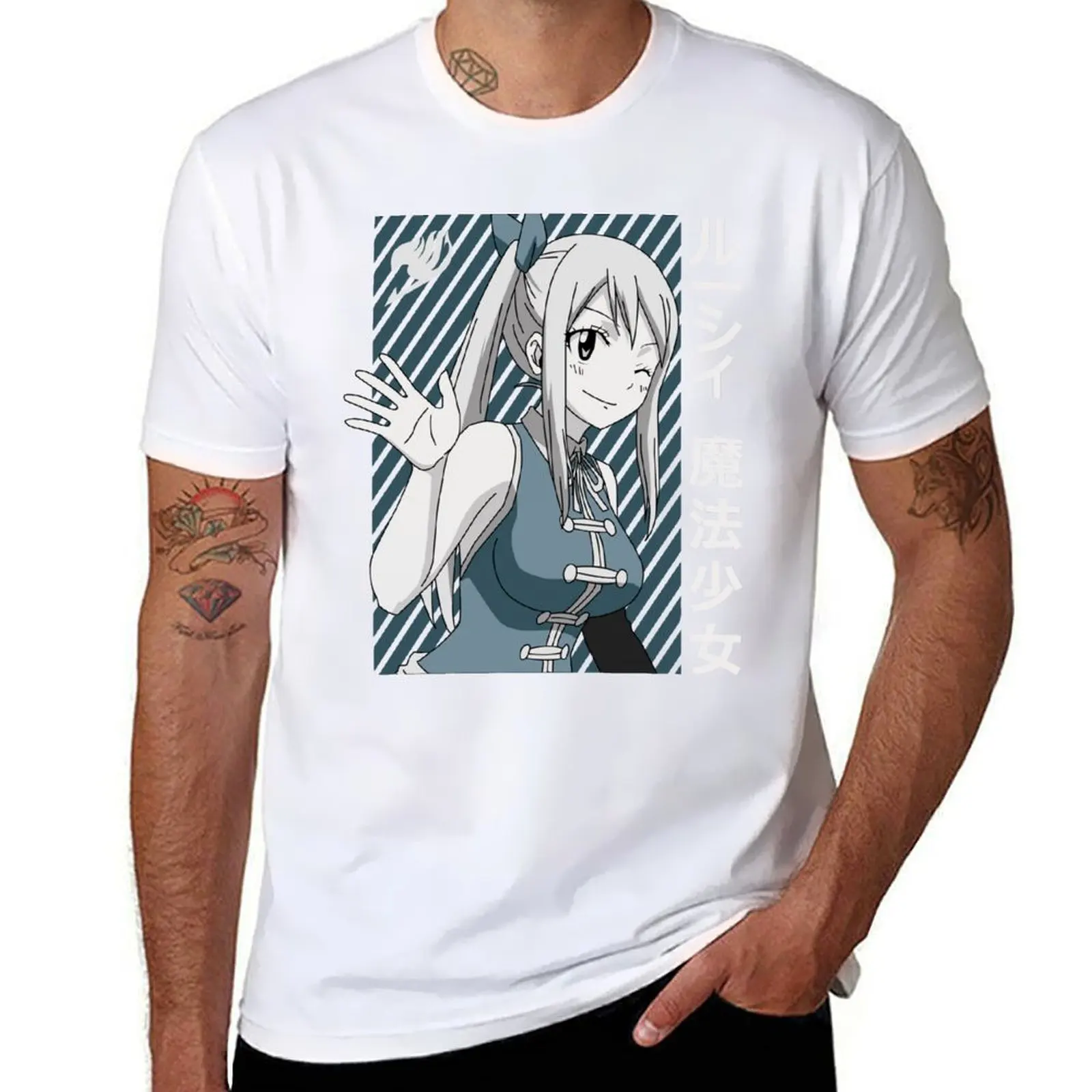 

Lucy Heartfilia T-Shirt men t shirt cotton 100% t shirts for man graphic tees T-Shirt