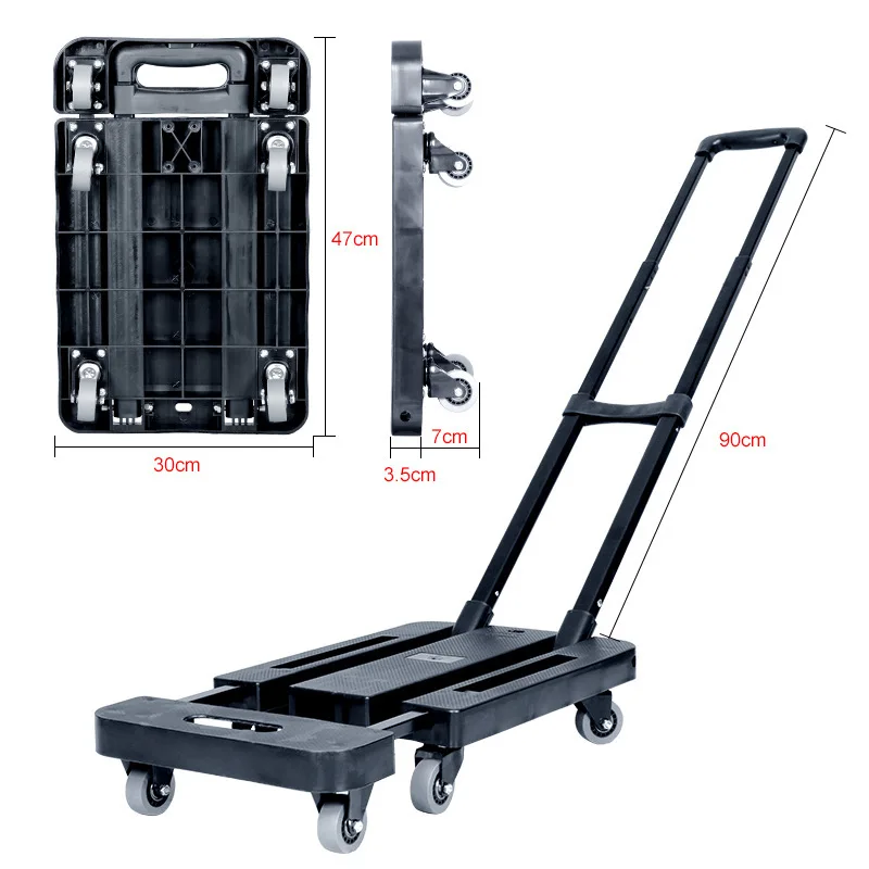 

KE3C portable small trailer folding trolley turtle cart home handling3