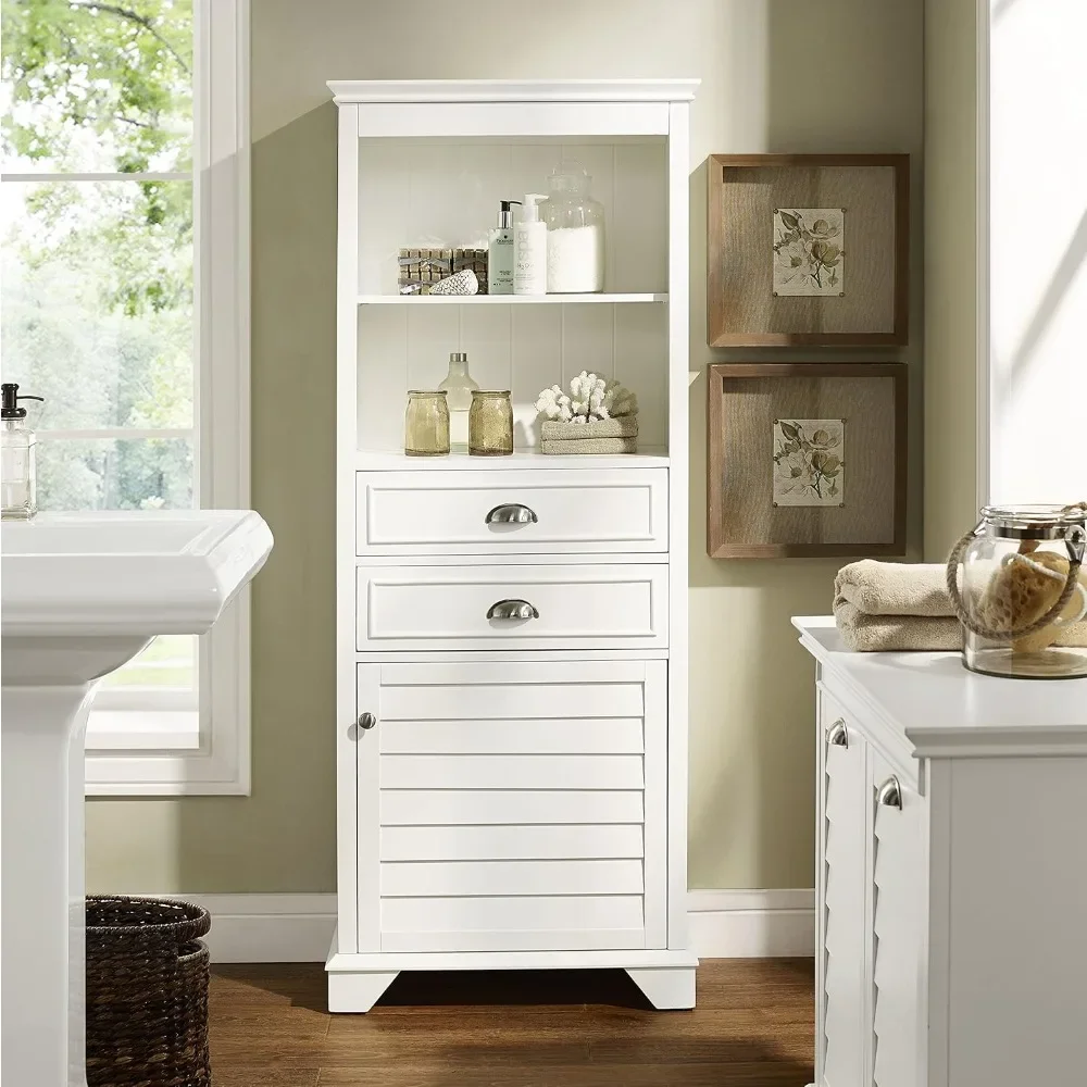 For Lydia 60-inch Tall Bathroom Cabinet, White