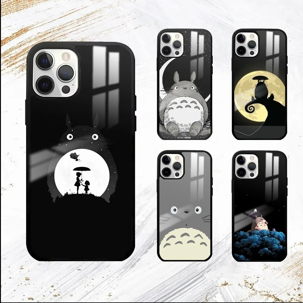 T-Totoros Phone Case For iPhone 16 15 14 13 12 11 Pro Max Plus Mini PC Fashion High Quality mirror phone case