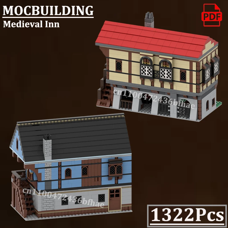 

Medieval Village House Inn Shop Barn Town Blacksmith Buildings Model MOCBUILDING Construction Blocks Toys Gift