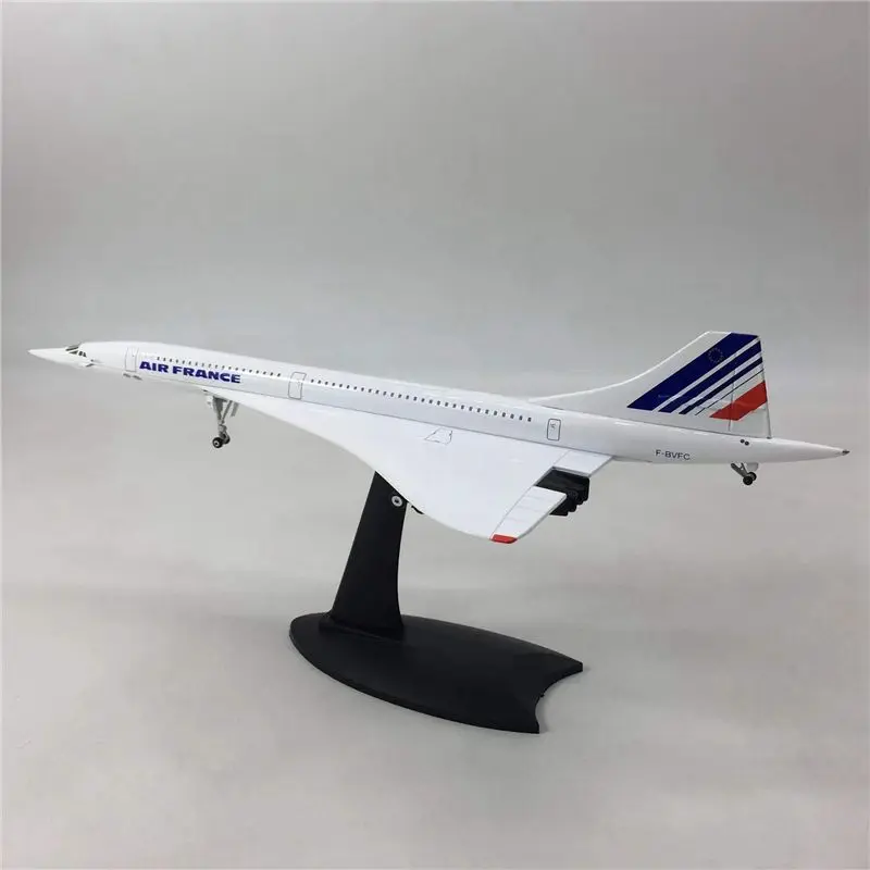T84C-2X 1/200 Concorde Aeronave de passageiros supersônicos Air France Airways Modelo para coleção de exibição estática