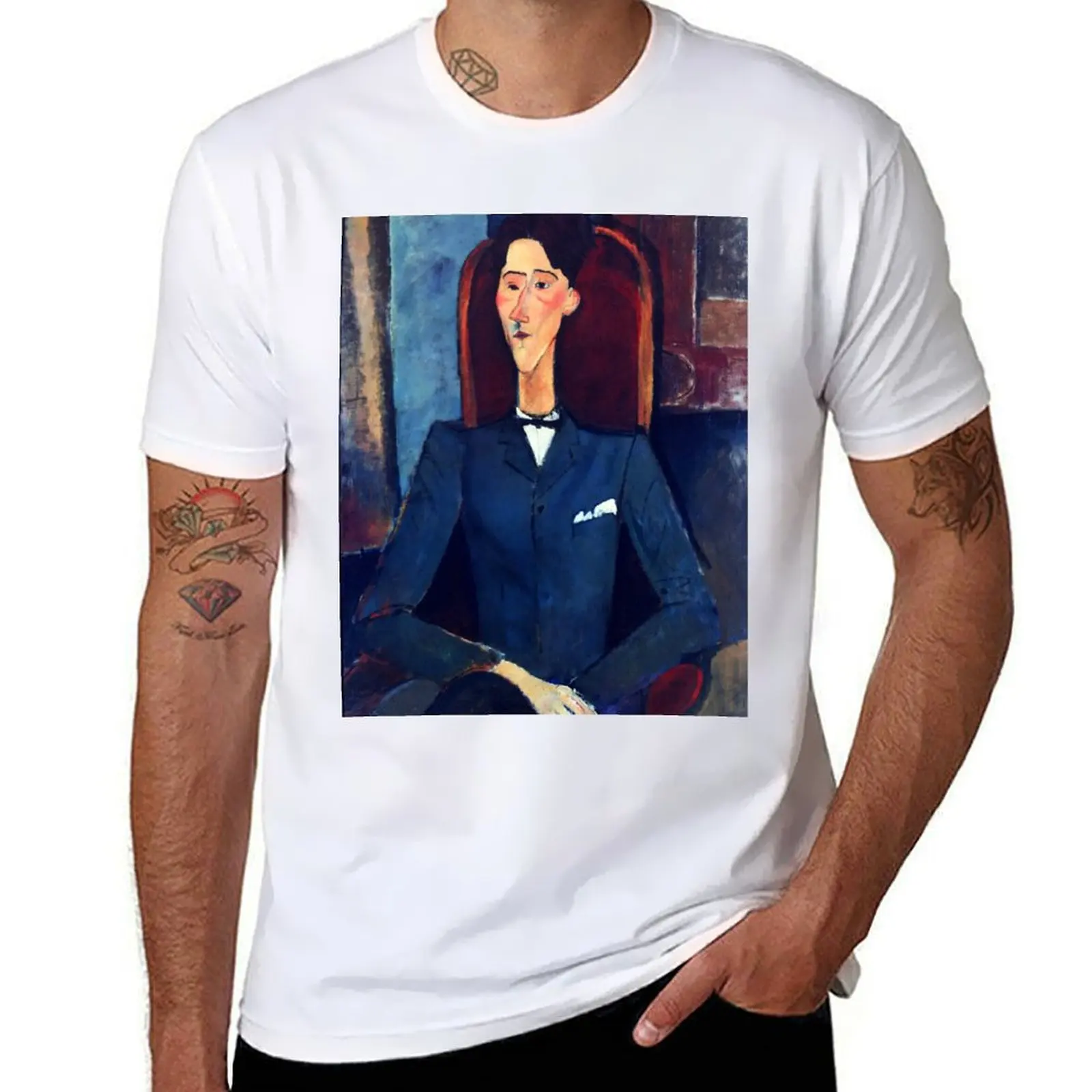 

tshirt pack t t white Amedeo man man shirts shirt graphic for Modigliani cotton T-Shirt Jean Cocteau 100%