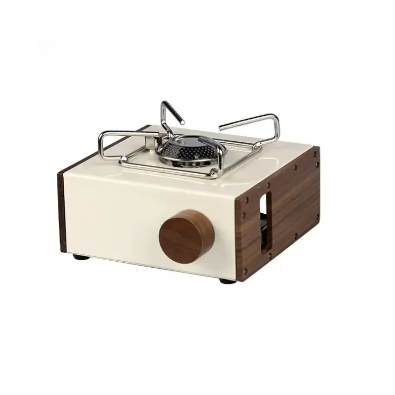 

Camping Picnic Walnut Wood Decoration stove Outdoor Gas Stove