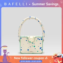 BAFELLI 2024 NEW WOMEN'S HANDBAG BOXY GENUINE LEATHER ORIGINAL DESIGNER LUXURY BRAND CAT SHOULDER FASHION BAGS STYLISH PURSE