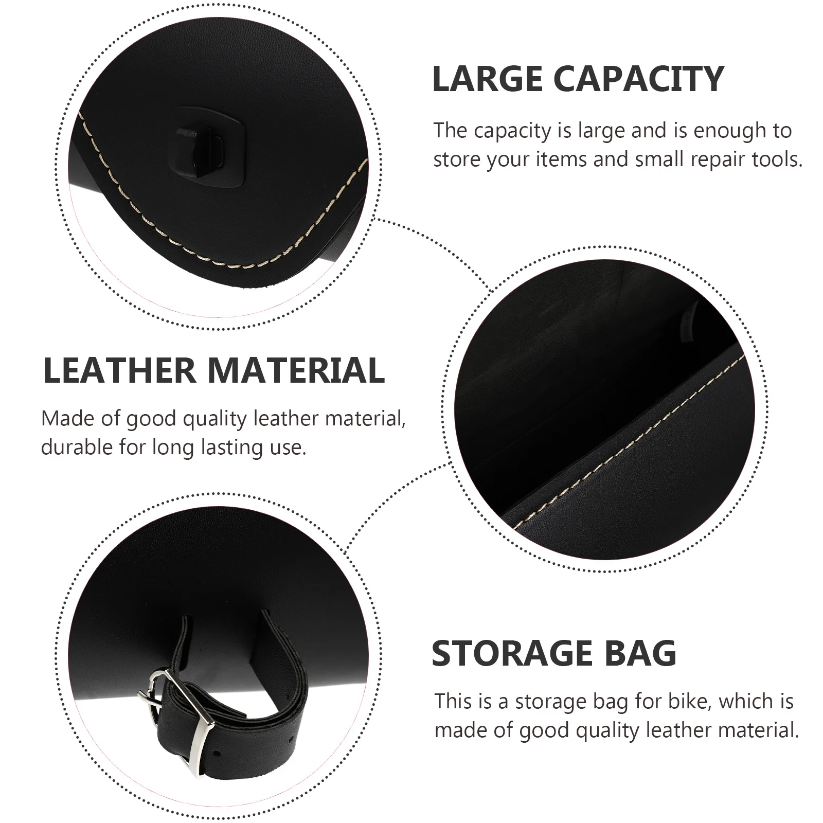 

1Pcs Motorcycle Bike Handlebar Bag Large Capacity Durable Waterproof Repair Tool Bag Suitable for Folding Road Mountain