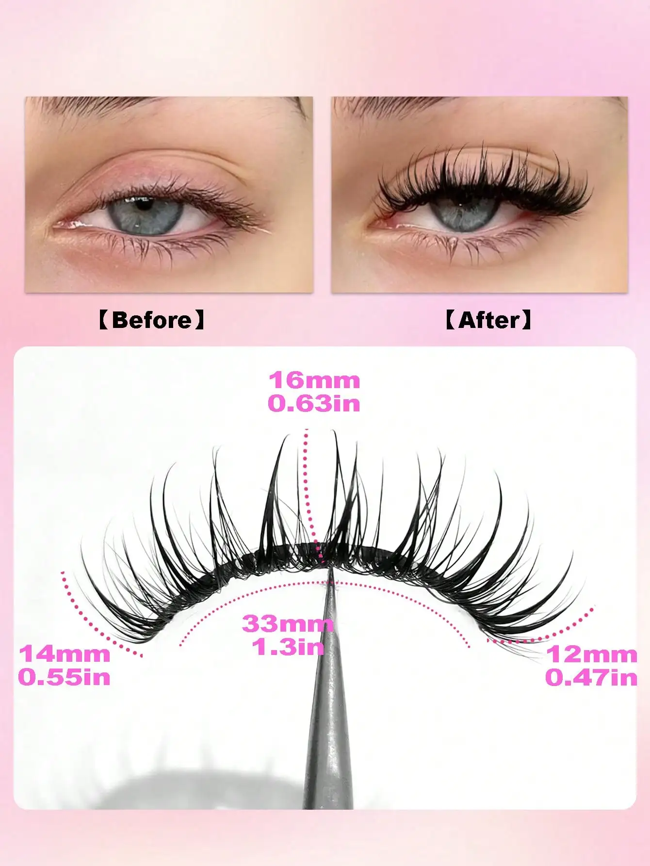 10 Pares de Cílios Postiços Manga Wispy com Efeito Molhado Natural, Estilo Y2K, 3D, Longos e Volumosos, Estilo Olho de Gato, Extensões de Cílios Naturais e Dramáticas