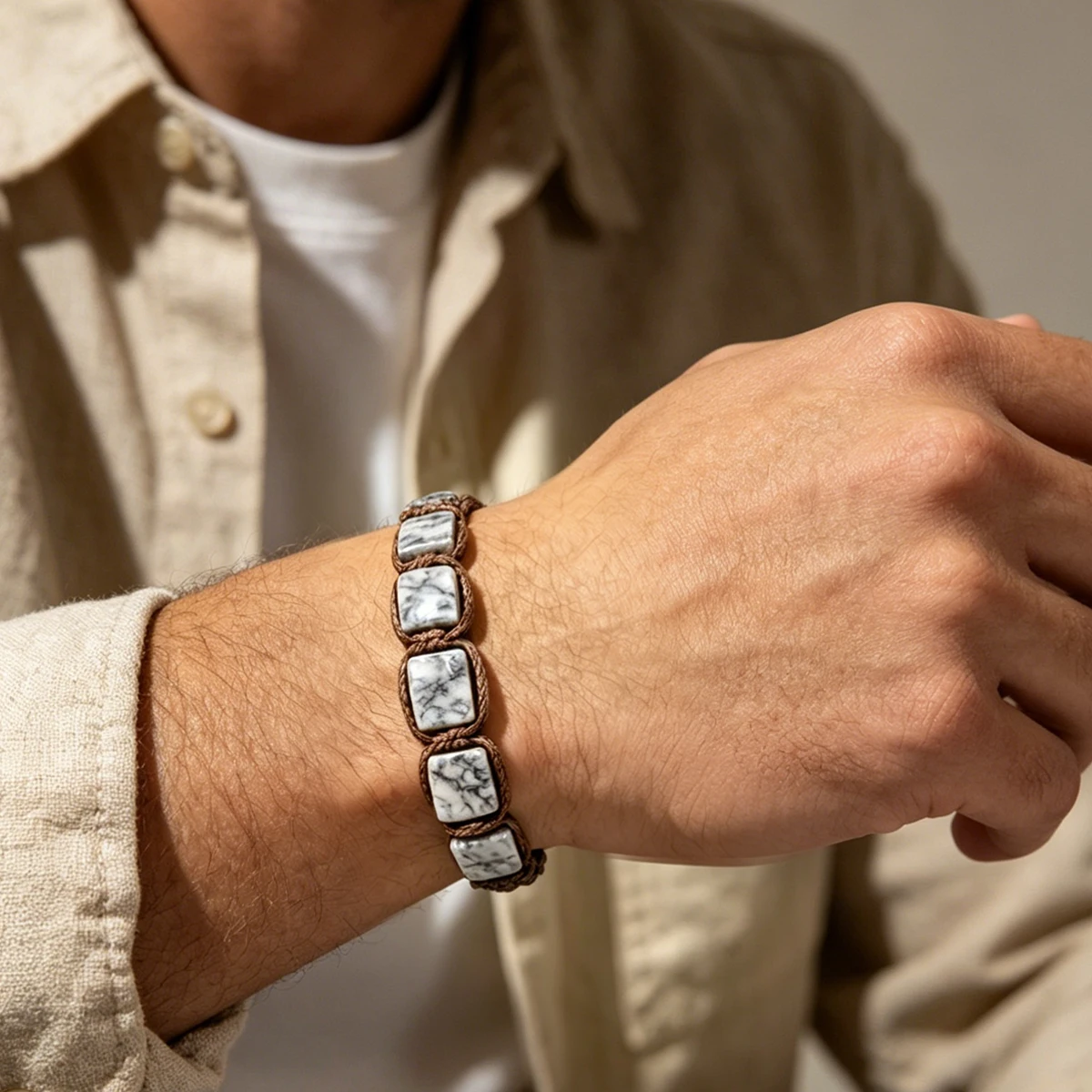 Herren-Armband aus natürlichem Citrin, gewebtes Armband, roher gelber Kristall, zieht Reichtum, Fülle, Heilstein, Schmuck, Geschenk für männliche Geschäftsleute – Detail 40