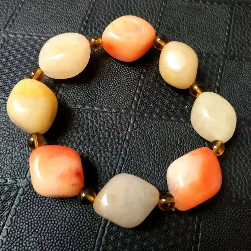 حقيقية الطبيعية الأبيض اليشم أساور جديدة عالية الجودة الذهب الحرير سوار مرصع باليشم جوهرة مادة البذور الخفيفة غرامة مجوهرات الإسورة مربع #2