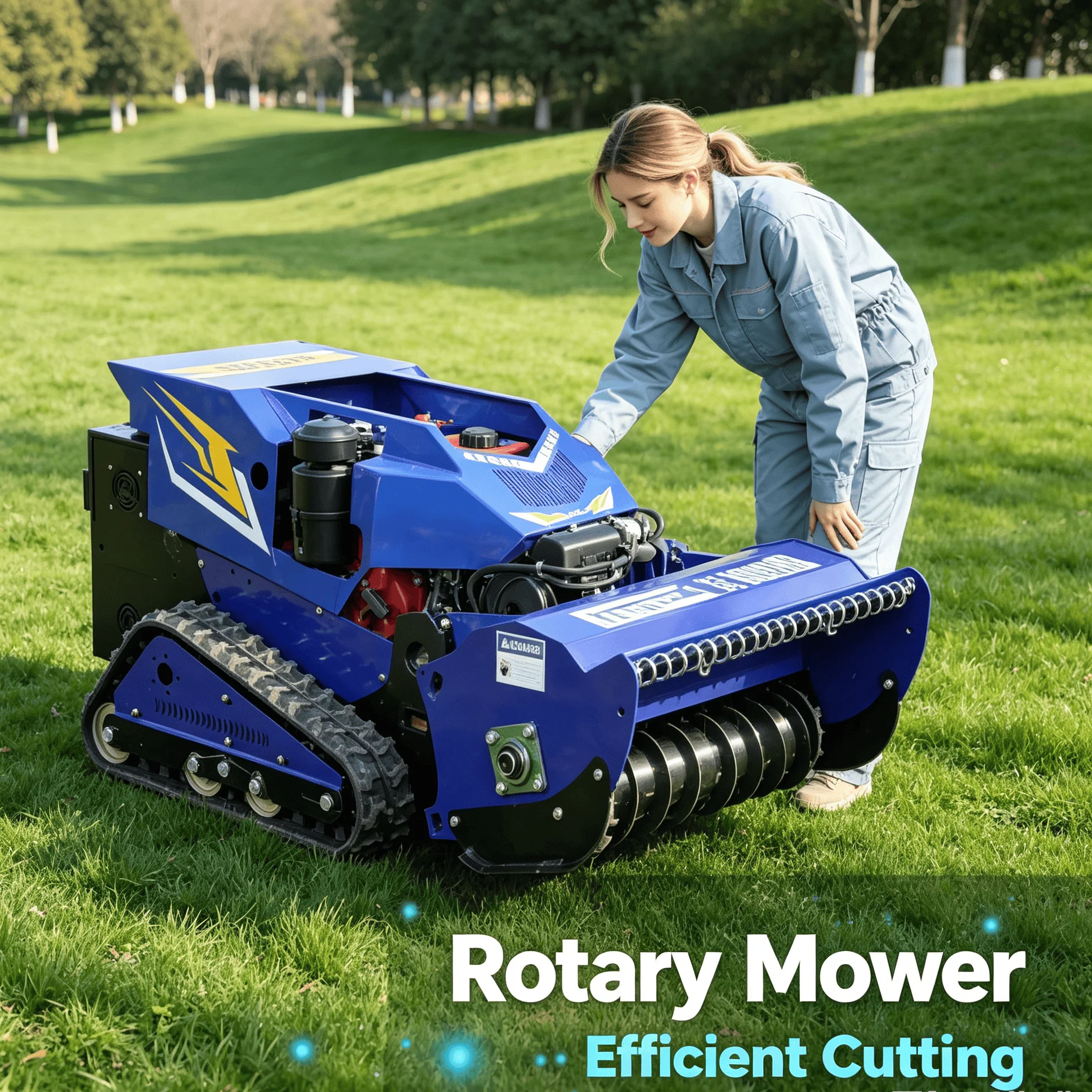 Customized Mountain Farmland zero turn flail mower Gas Self-propelled Mower, Shock Absorption Protects Machine On Rough Soil