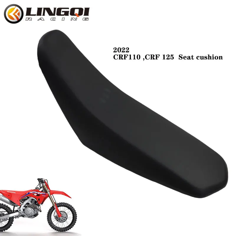 LING QI Motorcycle Seat Cushion CRF 125 110 Water-proof Saddle Stylish Seats For CRF125 Dirt Pit Bike Parts Accessories