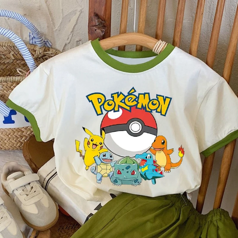 

Cotton Girls Cartoon Tee, Kids Summer Color Block Top for Boys & Baby Toddlers