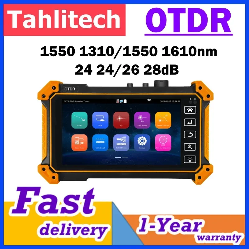 Mini OTDR Active Fiber Live Test 1550nm 1610nm 24/26/28dB Optical Reflectometer Touch Screen OPM OLS VFL Tester OTDR