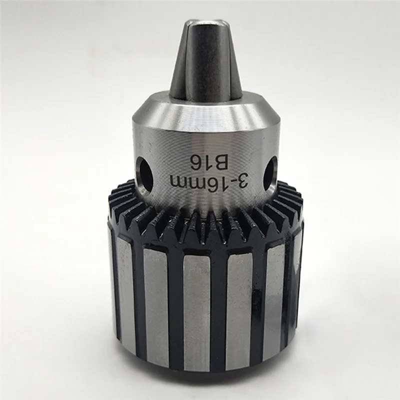

A02F-B18 Steel Shell Taper Drill Chuck Without Thread Spanner 3-16Mm Spanner Chuck Heavy Duty Metal Swivel Clamp Drill Chuck