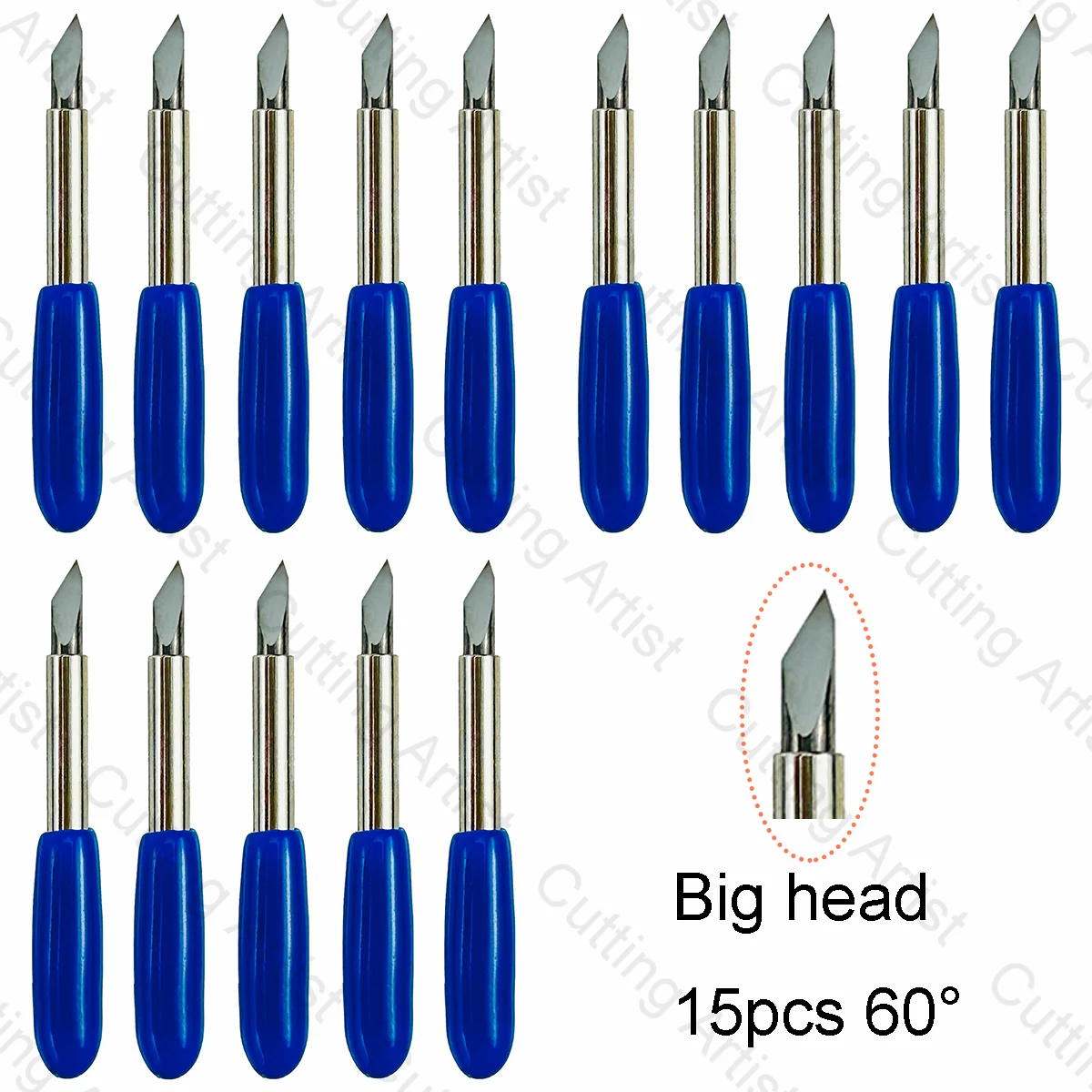 

15pcs Deepcut Big Head 60 Degree Plotter Blade for Cricut Roland Liyu Deep Cutting