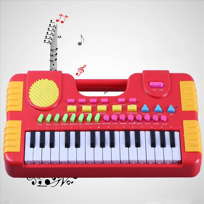 Clavier de piano électronique portable pour enfants, jouets musicaux pour bébés, 31 prédire