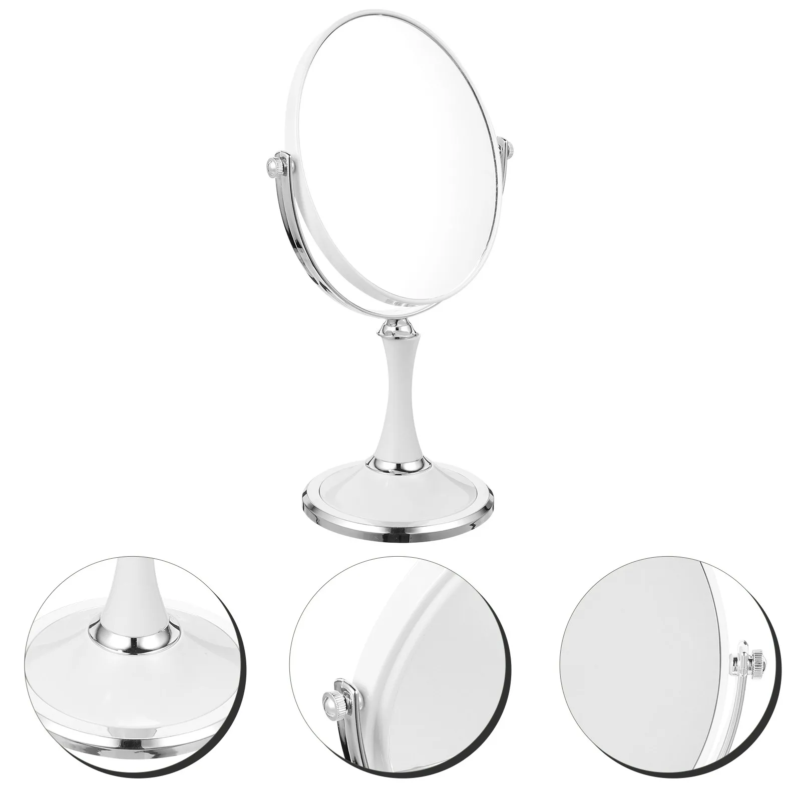 

Элегантное увеличительное зеркало для макияжа с устойчивой подставкой, двустороннее, вращающееся, настольное, для ежедневного ухода за собой и домашнего макияжа