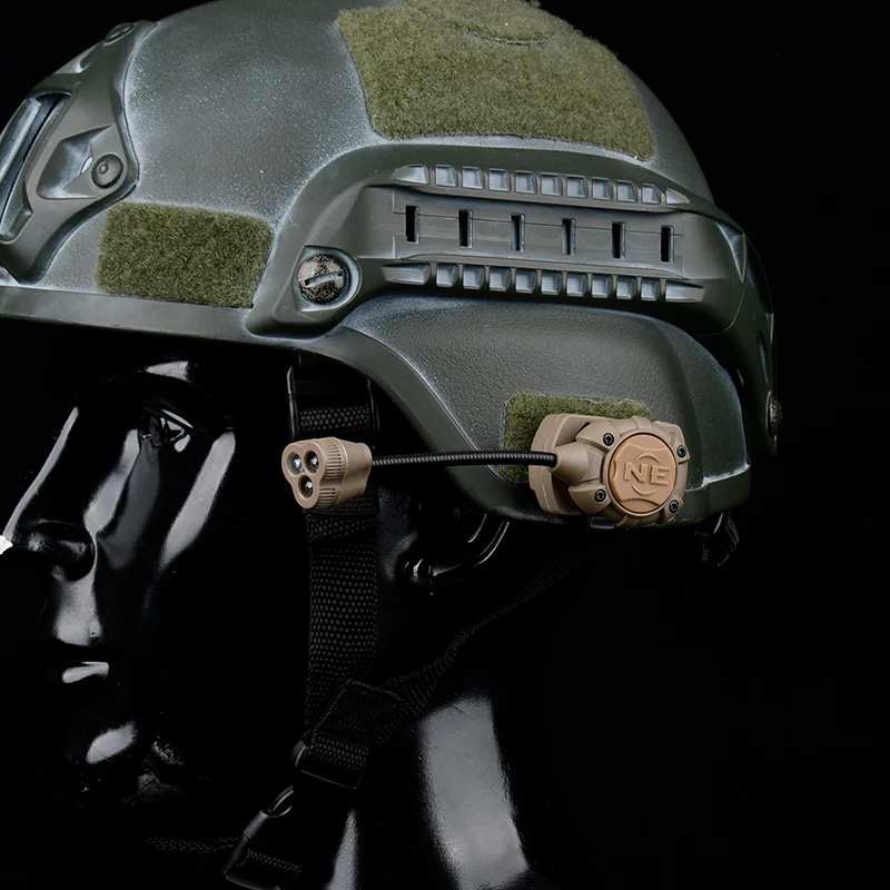 Тактический фонарик для шлема MPLS 4, светодиодный фонарь для шлема с адаптером для крепления, охотничий сигнал, регулируемая ИК-лампа для шлема