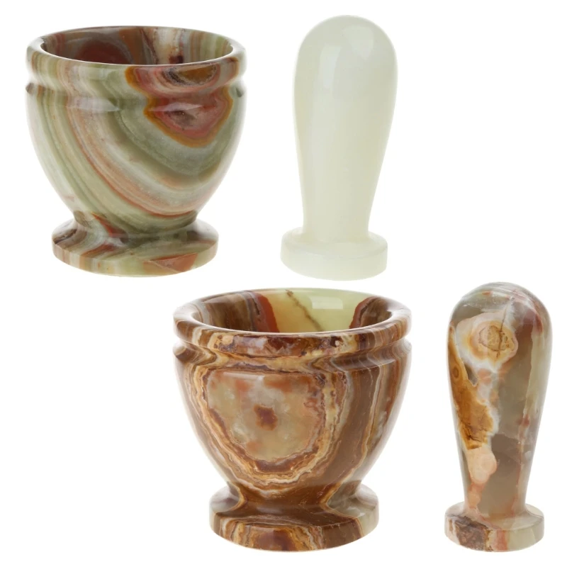 

Marble Pestle Mortar Grinder Solid Crusher Set Pepper Garlic Manual Masher Dropship