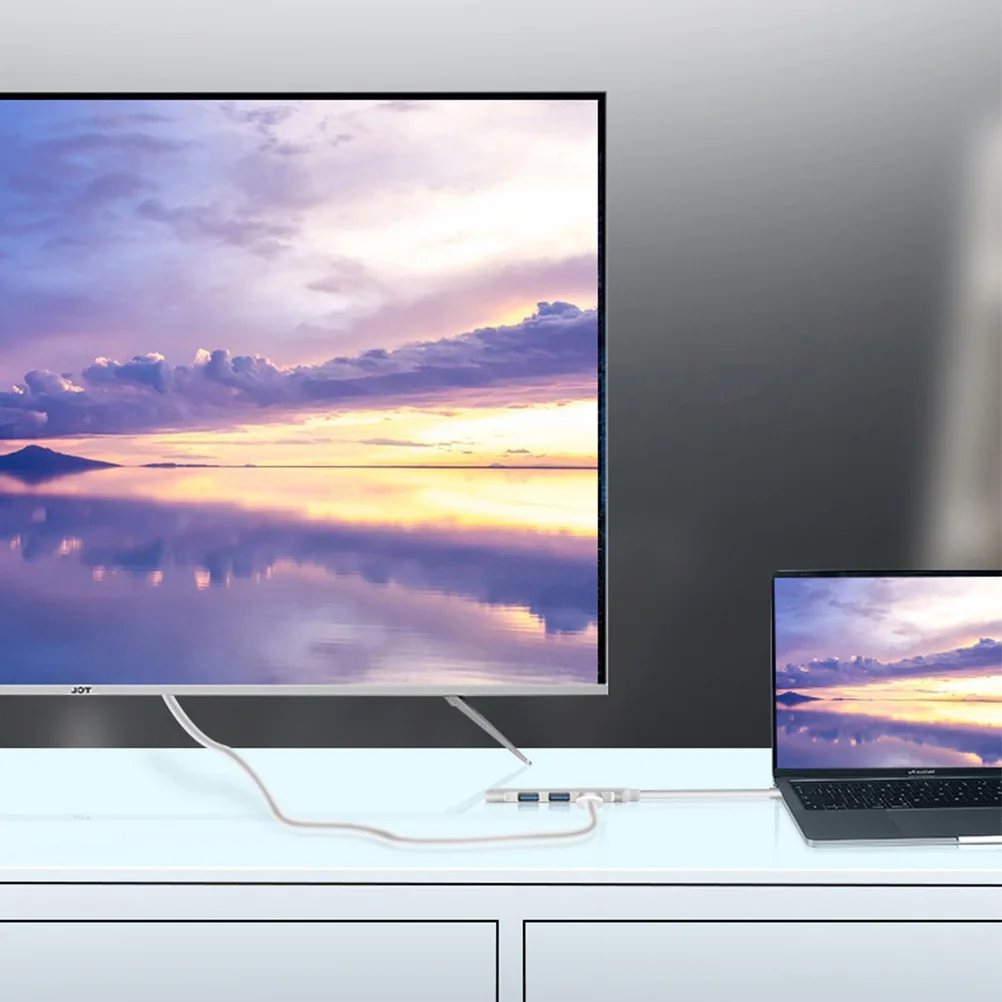 

4 Ports Type-C Expansion Dock Usb Hub For Laptop 4-In-1 Adapter Multi-Port Splitter Data Transfer Hub Computer Accessories