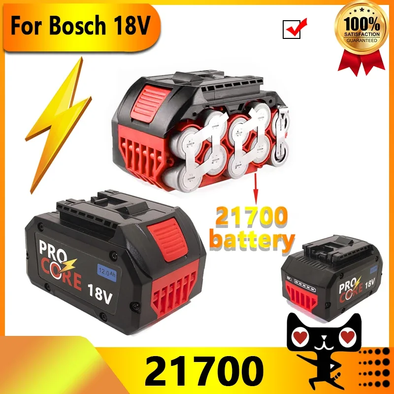 

18V 12.0Ah for ProCORE Ersatz Batterie für Bosch 18V Professionelle System Cordless Werkzeuge BAT609 BAT618 GBA18V80 21700 Zelle