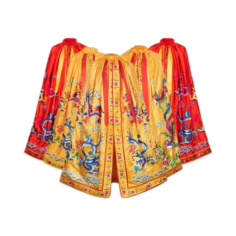 CZ Dragon and Phoenix Cloak Embroidery Shawl Bodhisattva Dragon  Phoenix Robe Cloak Buddha  God Robe Clothing