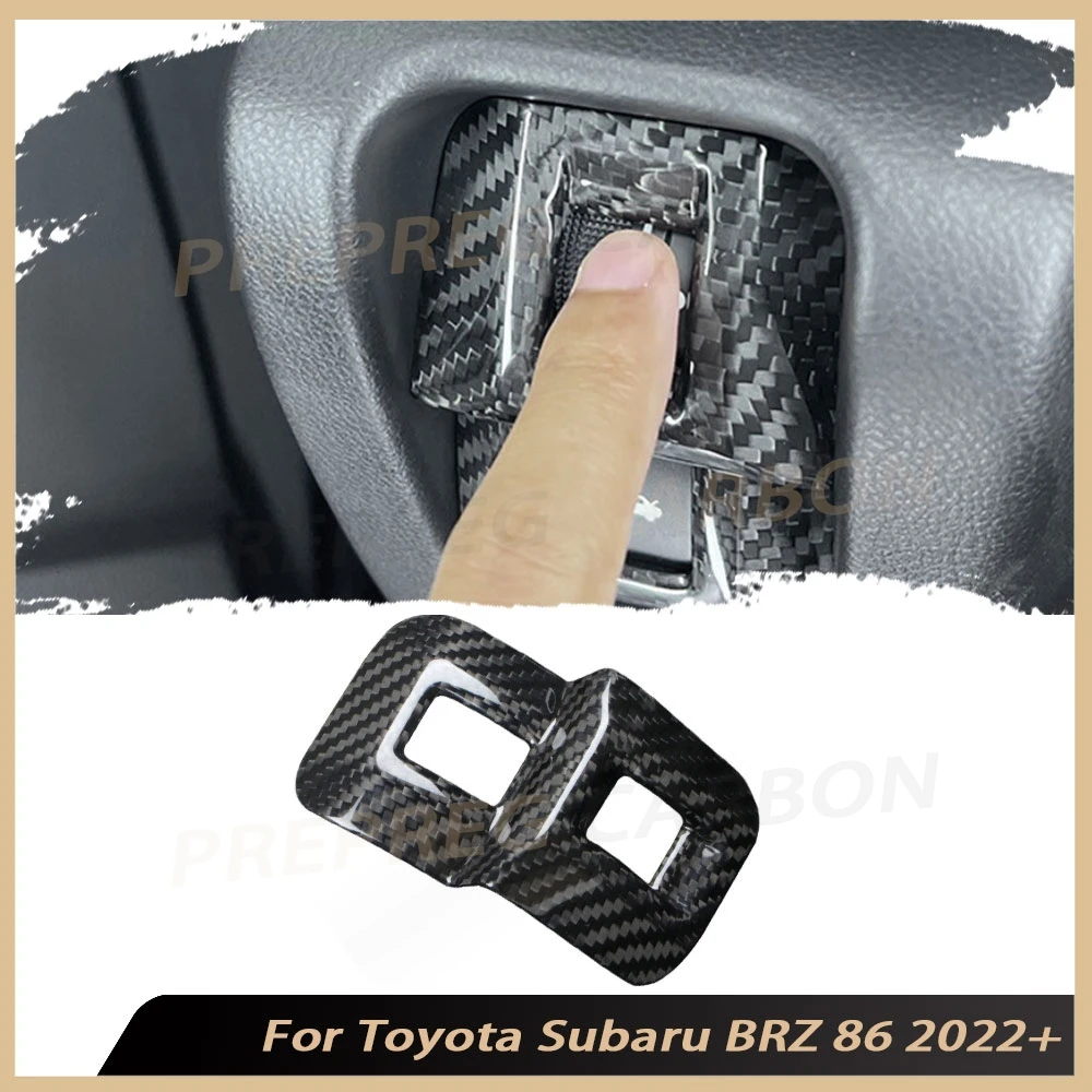 

Украшение переключателя багажника из углеродного волокна для Toyota Subaru BRZ 86 2022 + наклейка на кнопку кондиционера автомобиля аксессуары для салона автомобиля