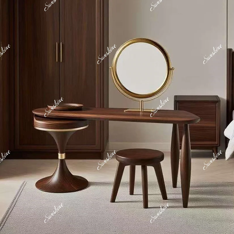 

Black walnut, dresser light luxury bedroom simple modern, premium, table and chairs