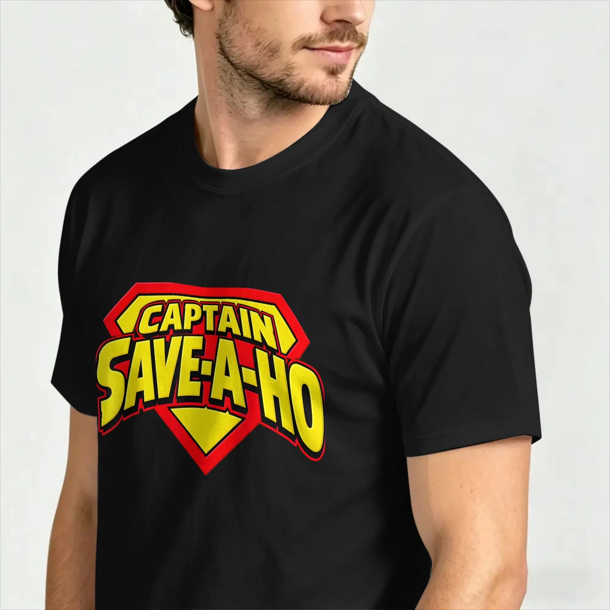 Captain Save a Hoe T Shirt Fashion T-Shirts Short Sleeves Awesome Tops Beach Cotton Plus Size Top Tees