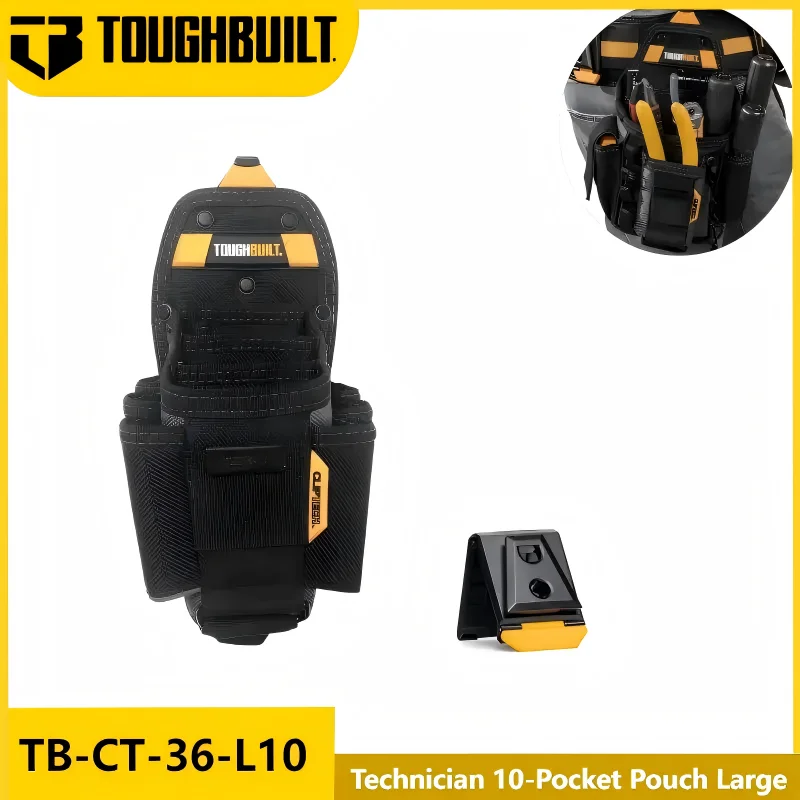 TOUGHBUILT TB-CT-36-L10 Multi-Functional Specialized Mechanical Tool Bag Multi-Pocket Screwdriver Tool Pouch Quick Hanging Bag
