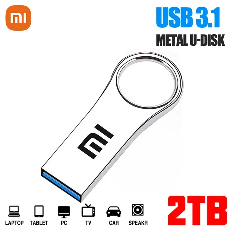 Xiaomi 2TB USB 3.0 Mini Pen Drive High Speed Transmission 1TB 512GB Metal Flash Drive Waterproof Portable Memoria Storage 2024