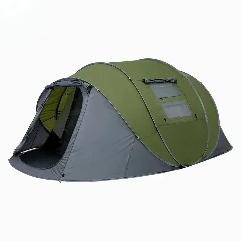 Outdoor 5-8 people double-layer rainproof and sunscreen automatic quick-opening camping tent, outdoor tent