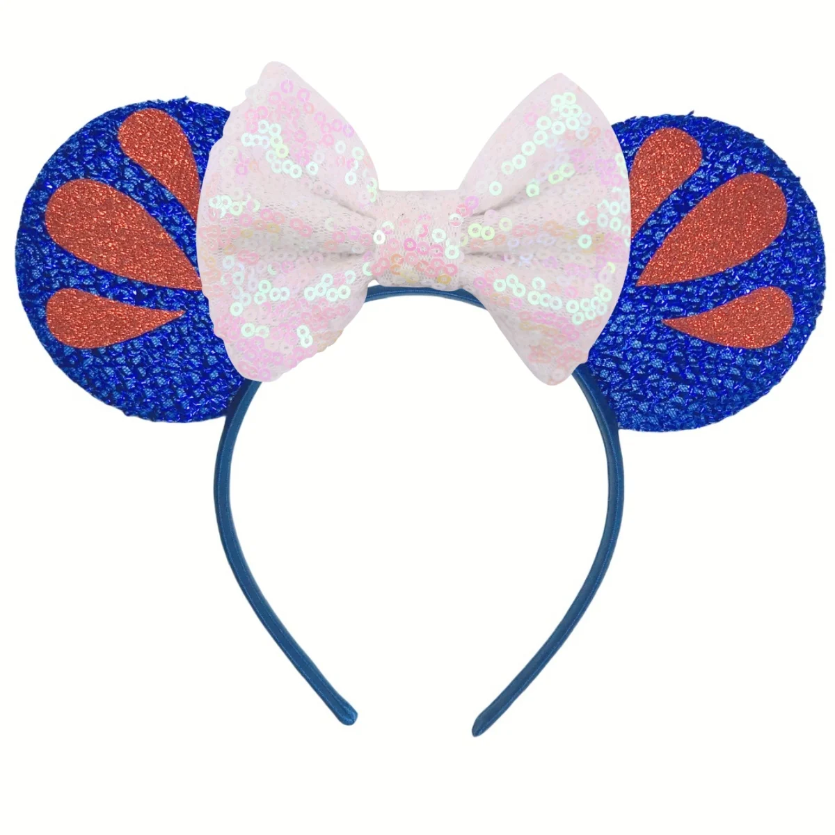 2024 Festival Party Hair Accessories Mouse Ears Head Bands Snow-White Bow Knot Glitter Headbands For Kids Princess Head Bands