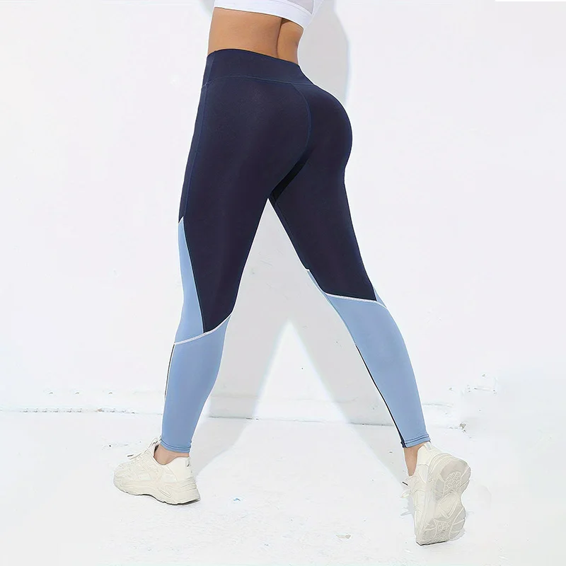 Colorblocked High Waist Yoga Pants Leggings for Women Tummy Control Workout Leggings for Women