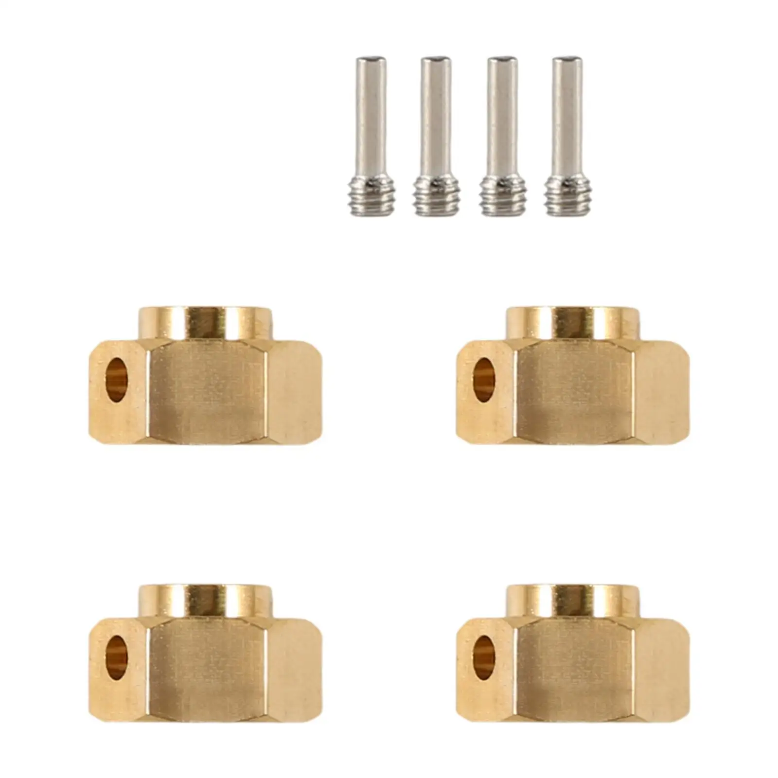 4 Pieces Wheel Hex Extended Adapter, 1/10 RC Hex Wheel Hubs Adapters Replacements for 1/10 RC Hobby Car Crawler Model Trucks DIY