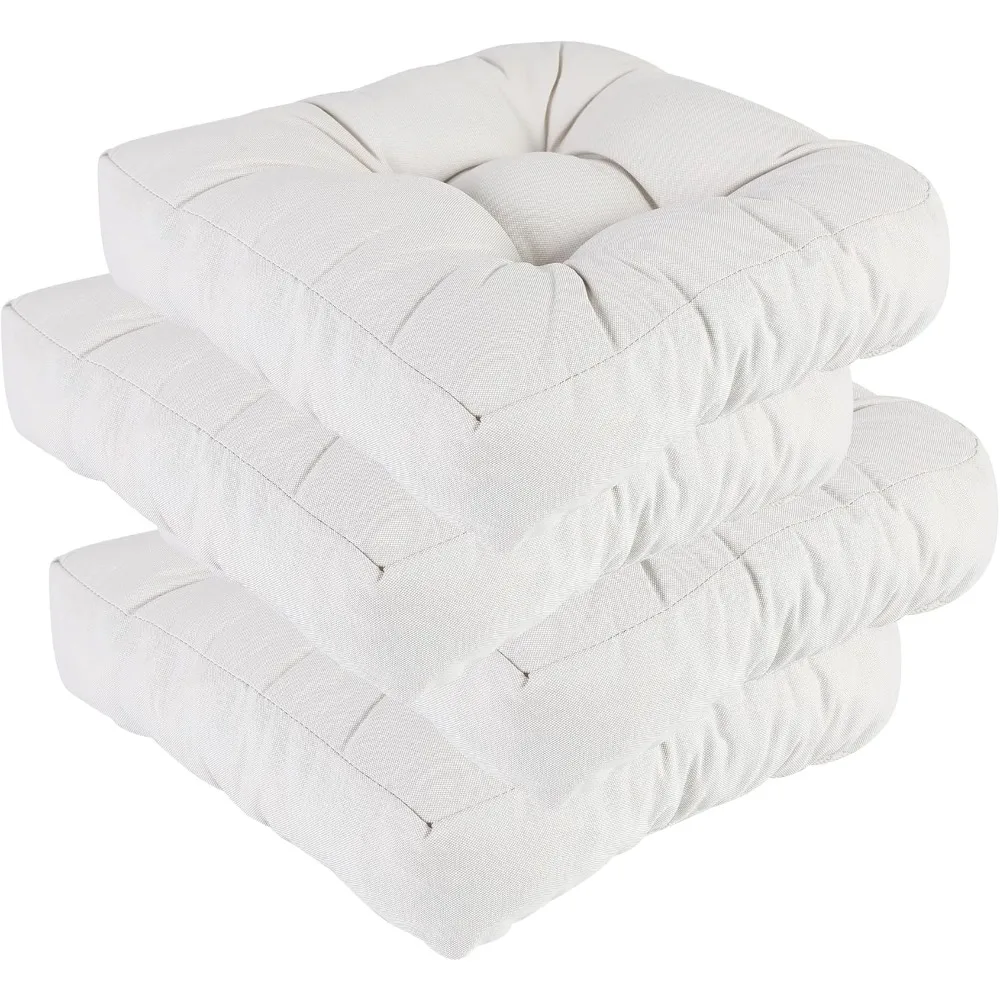 

4-Pack 19x19 Inch Outdoor Patio Chair Cushions with Memory Foam, Water-Resistant and Non-Slip Backing