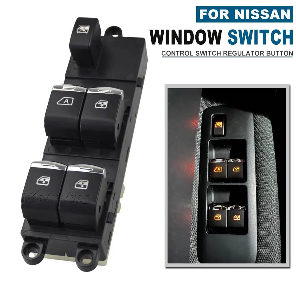 

Chrome Front Left Power Window Lifter Master For Nissan Pathfinder R51 Navara D40 King Cab Pickup Orange lamp