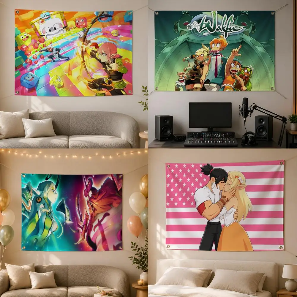 Banderas Decorativas de Fantasía Francesa de Dofus y Wakfu para Colgar en la Pared, para Dormitorio, Fiesta, Festival, Camping, Decoración Interior y Exterior