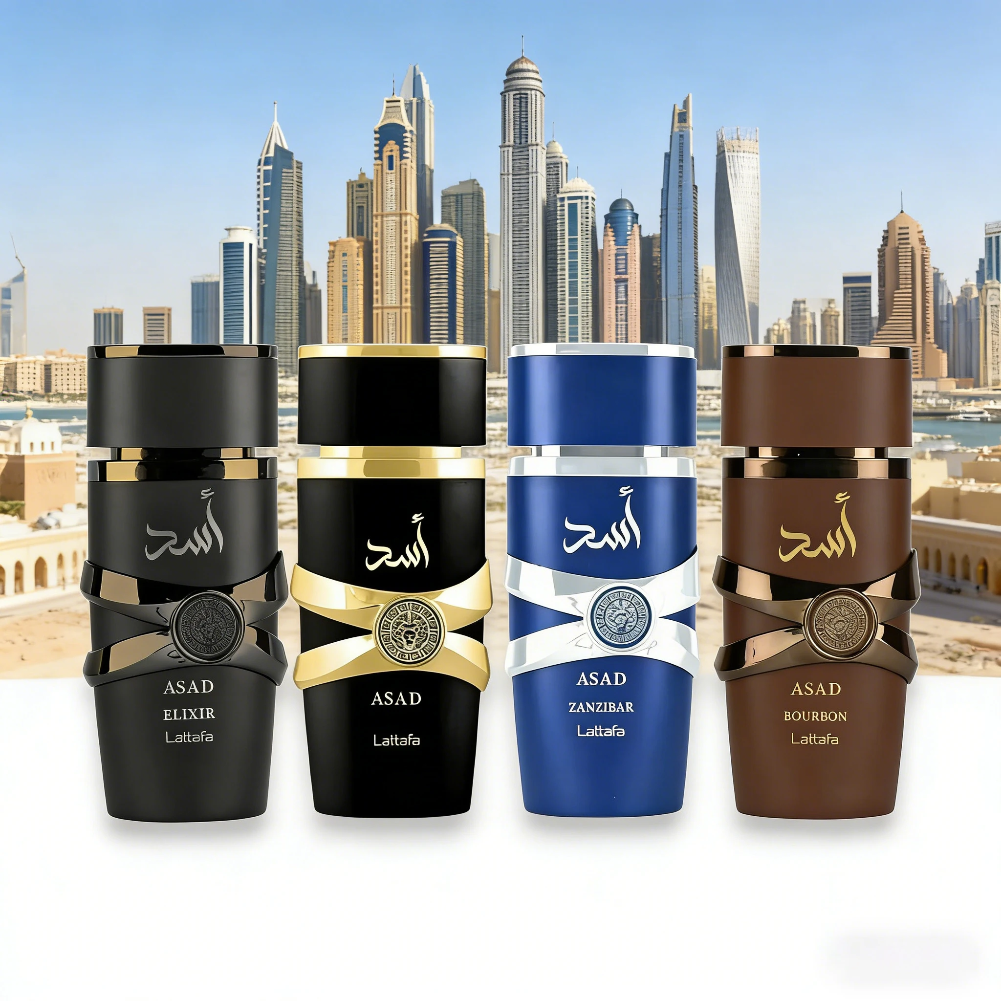 

Lattafa Asad Zanzibar Bourbon Elixir EDP 100ml Spray Arabian Women's Perfume Long Lasting Fragrance Cologne Portable Pheromone