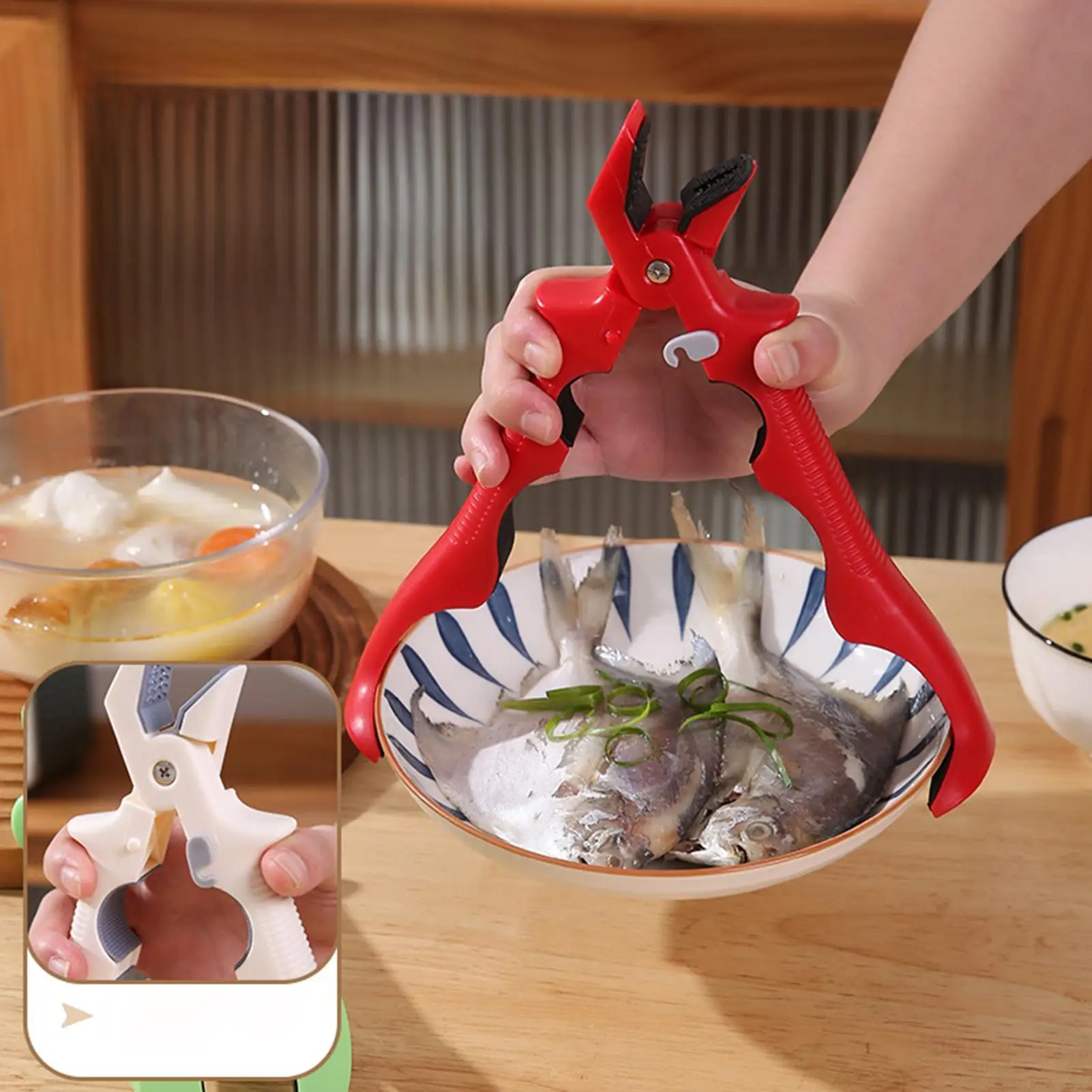 Pince à plaque chauffante Anti-brûlure, antidérapante, poignée sécurisée, support de casserole chaude de cuisine pour four, friteuse à Air, Pots à vapeur