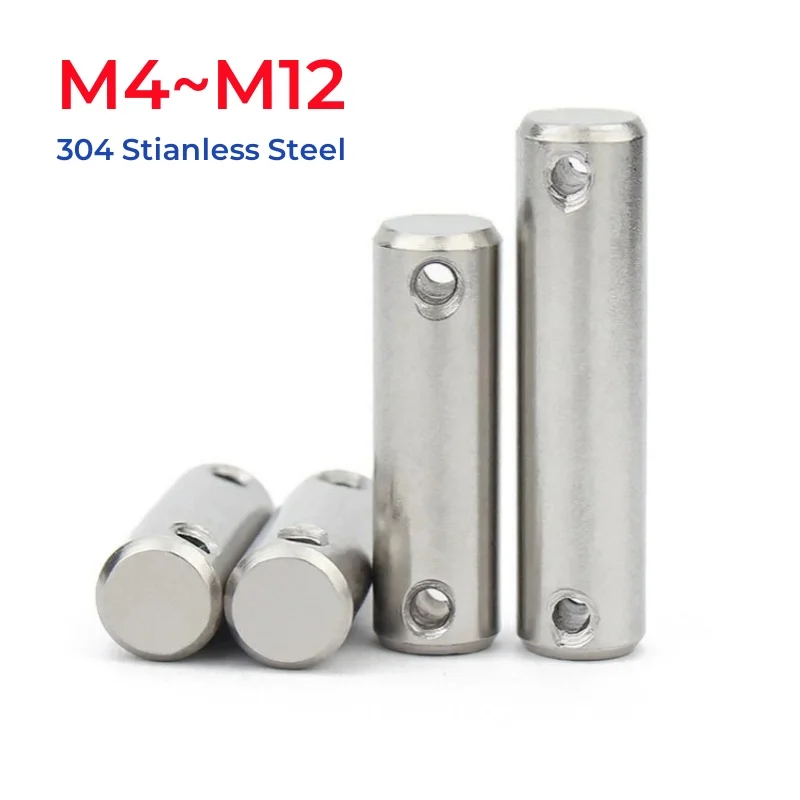 M4 M5 M6 M8 M10 M12 304 Stianless Steel Double Headed With Holes Cylindrical Pin Shaft Locating Pins