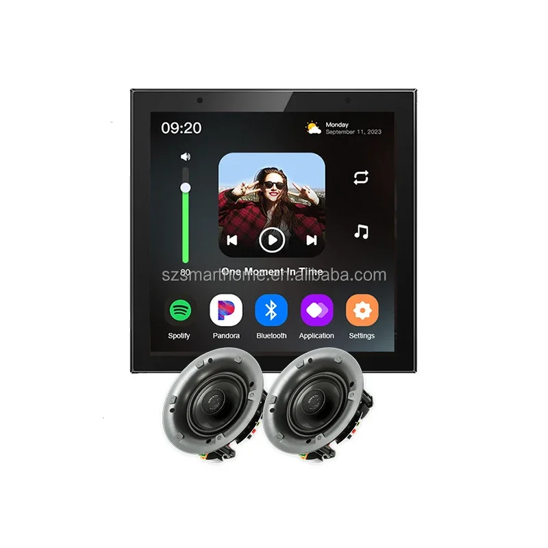 Smart Home fundo música host bluetooth amplificador de parede, estéreo com controle remoto, áudio, sistema android, teto alto-falante