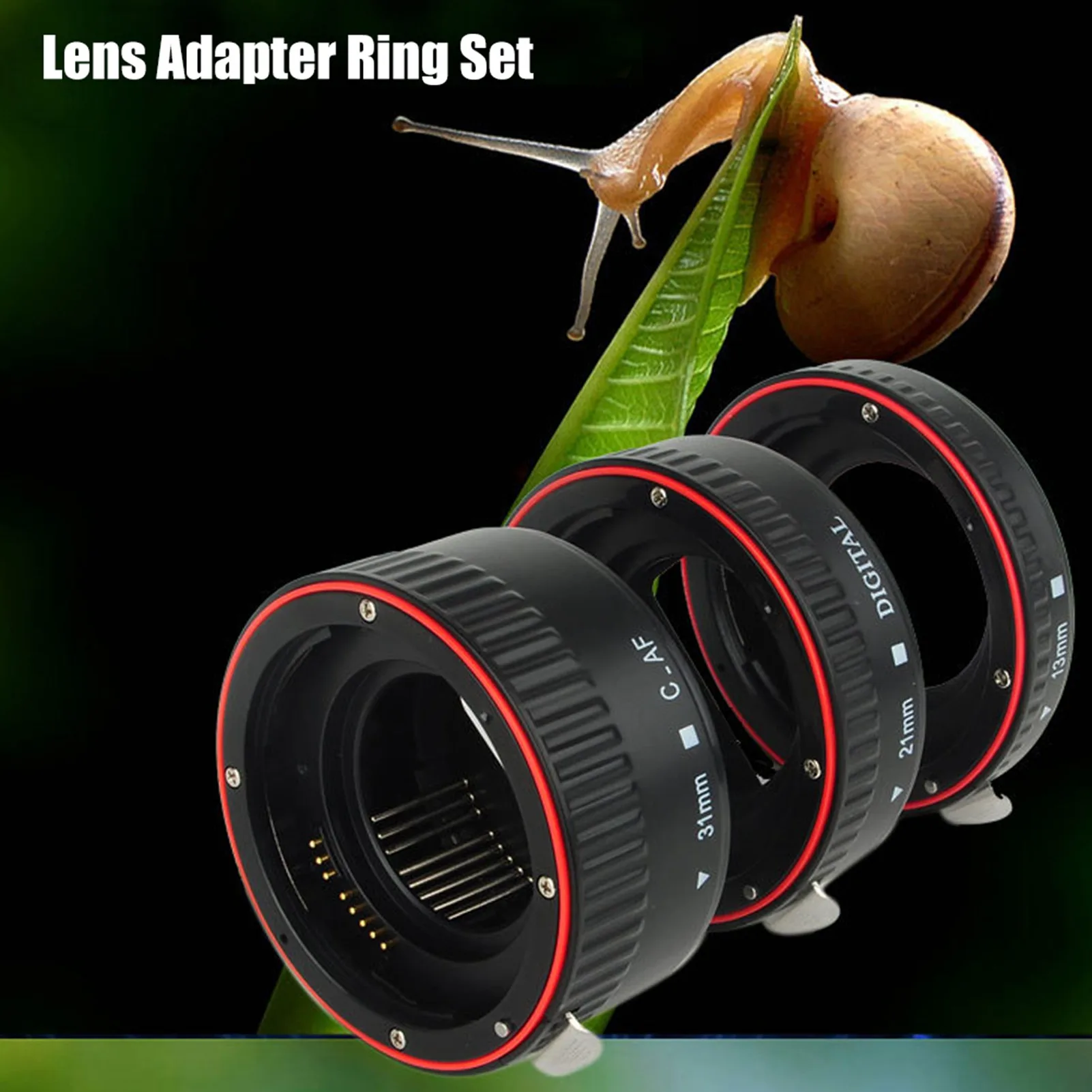 Auto Focusing Macro Extension Lens Adapter Tube Rings Set for EF Mount Camera Lens Ring Macro Adapter Lens Close Up Lens Ring