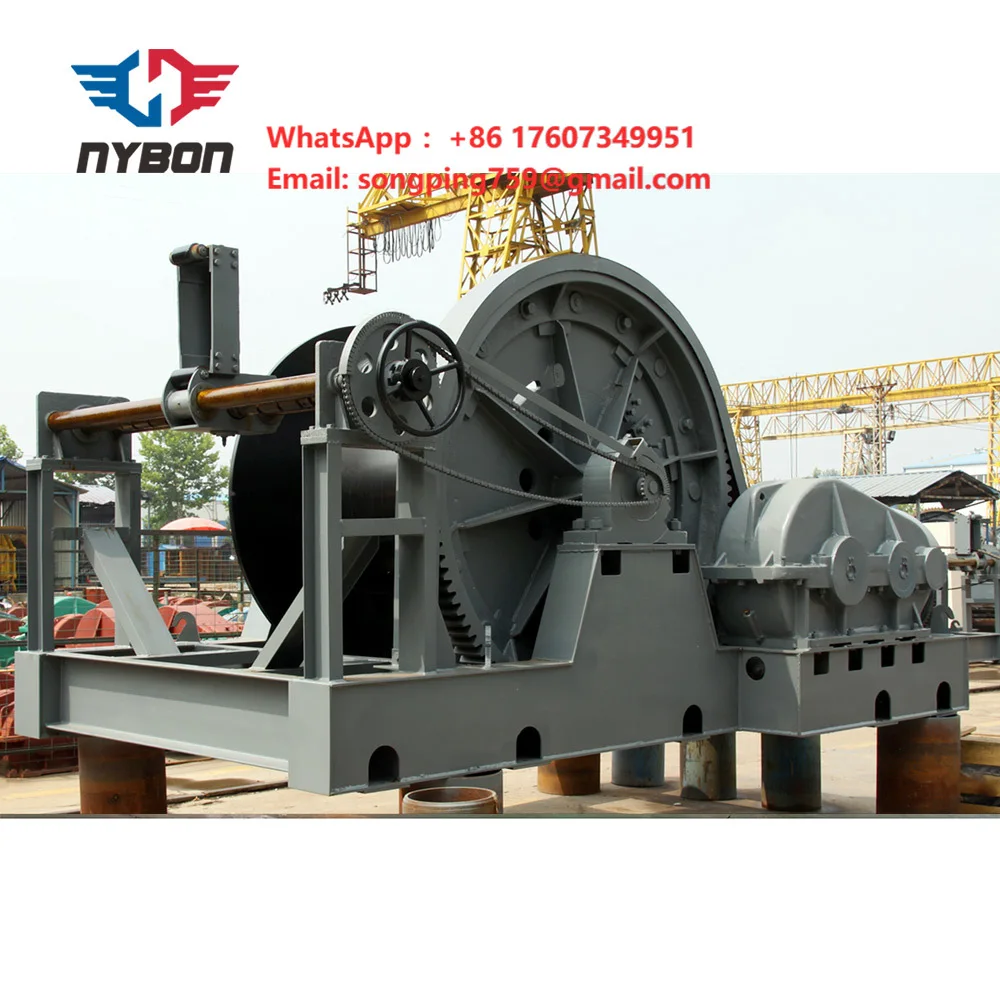 Winch Manufacturer Remote Controlled JK Type Single Drum Slipway High Speed Electric Rope Winch System 25 Ton for Marine