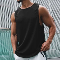 Men's Clothing Bodybuilding Gym T-shirts for Men Basketball Man Sleeveless Shirt T-shirt Vest Summer Clothes Tops Tees