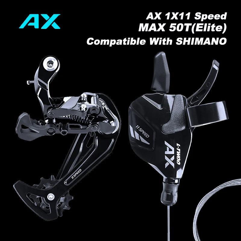 LTWOO AX 1x11 Speed Groupset Shift Lever and Rear Derailleur Long cage for MTB 46T 50T 11v switch compatible SHIMANO sram