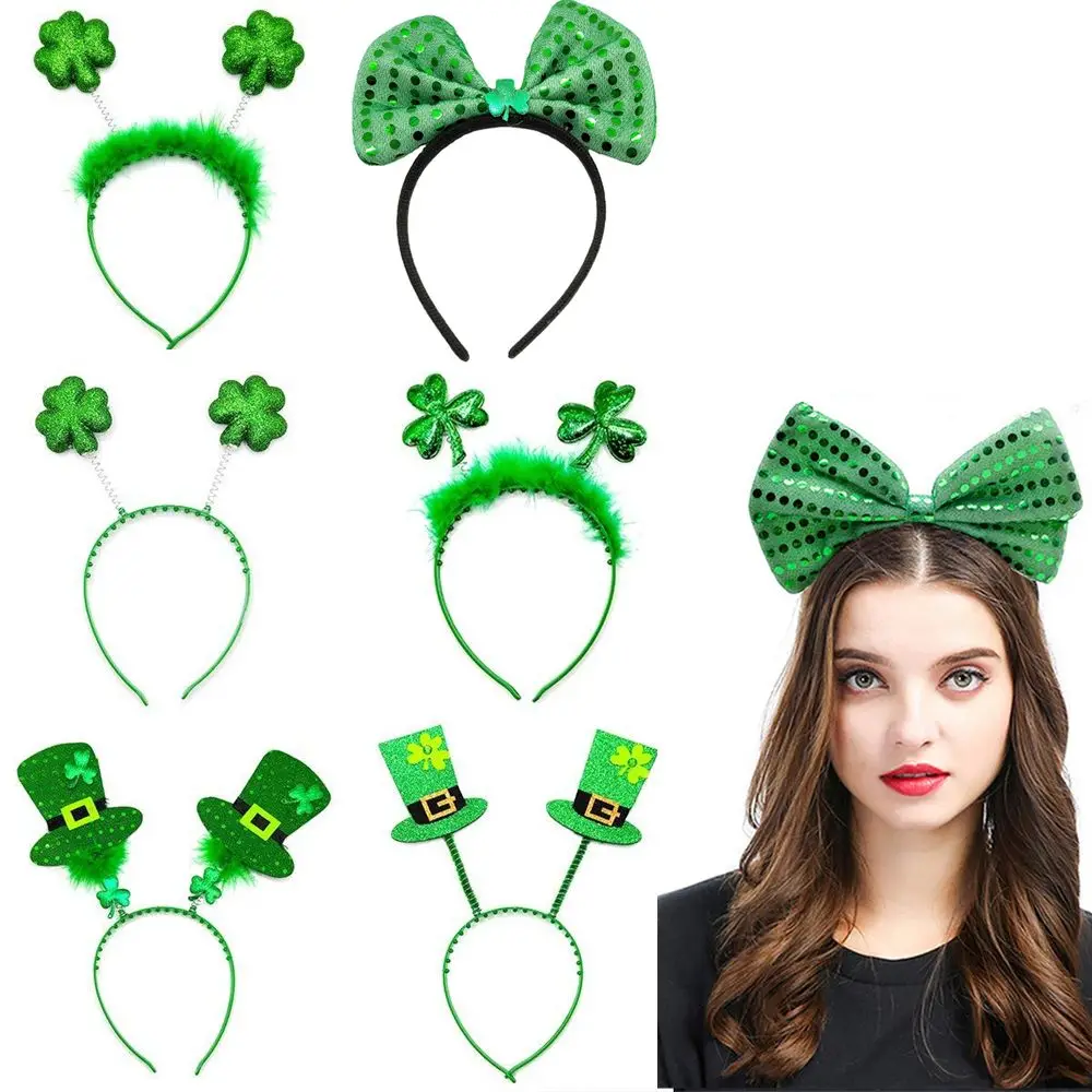 Decoration Lucky Procession Green Headband Party Supplies St Patricks Day Hair Band Clover Headwear Holiday Accessories